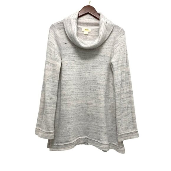 NWT Maeve Anthropologie Risa Split Hem Cowl Neck Sweater Ivory Grey size S - Picture 5 of 10